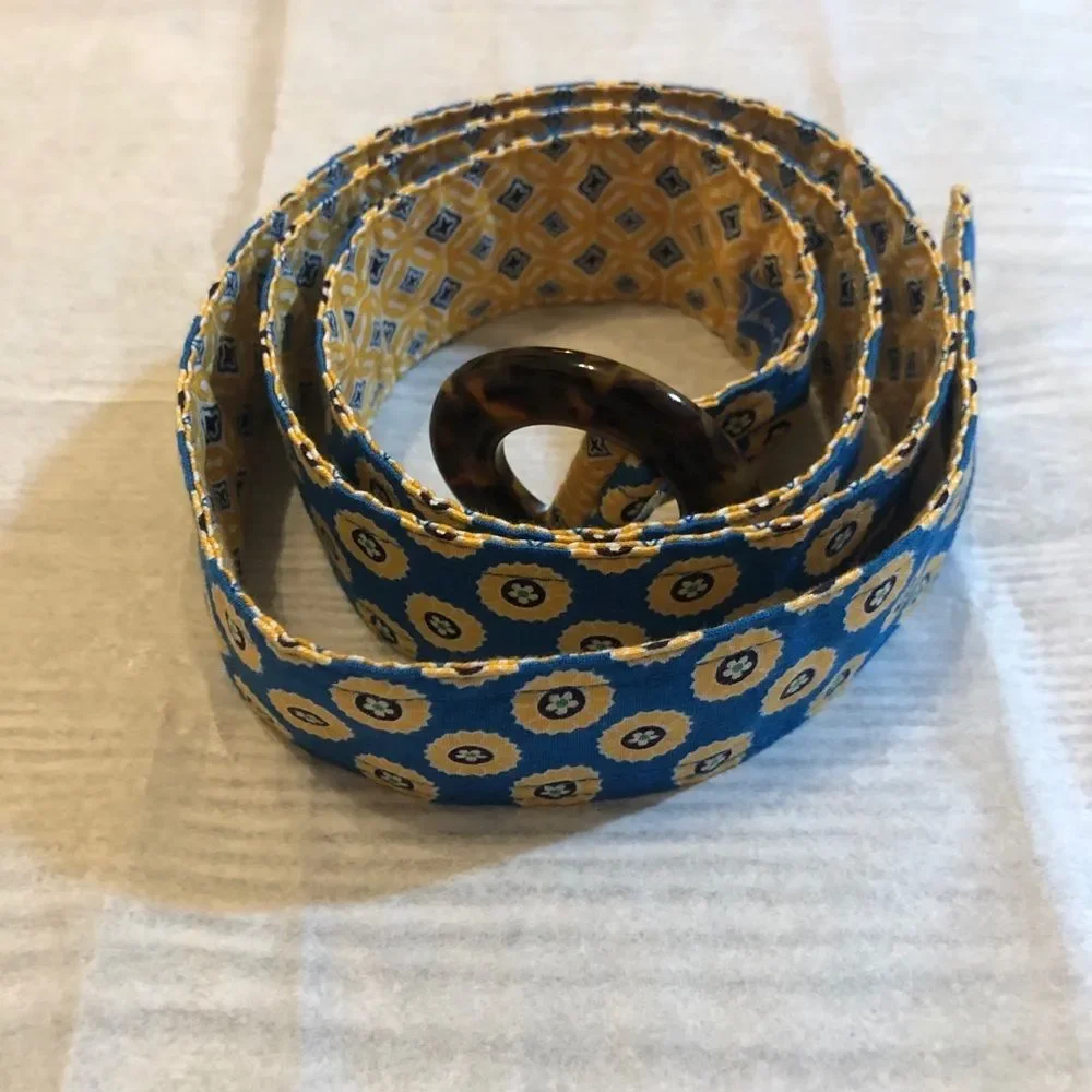 Vera Bradley Riviera Blue Belt Reversible One Size